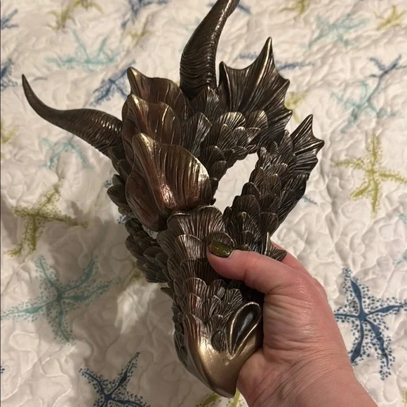 Dark Bronze Dragon Head Wall Art